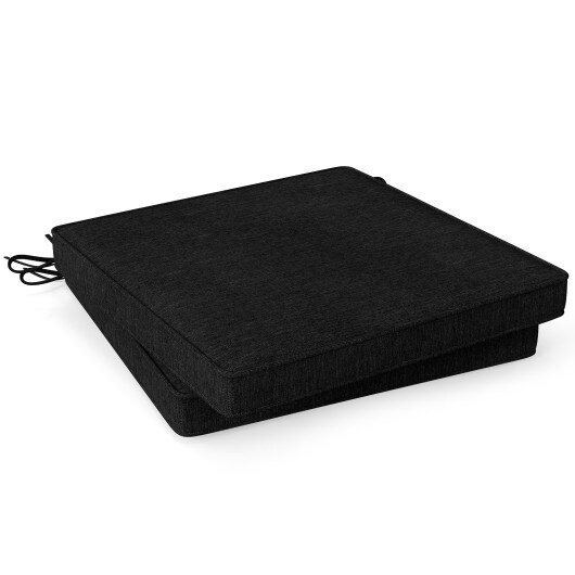 Set of 2 Square Waterproof Seat Chair Cushions Perfect for Dining Chairs or Patio Chairs
