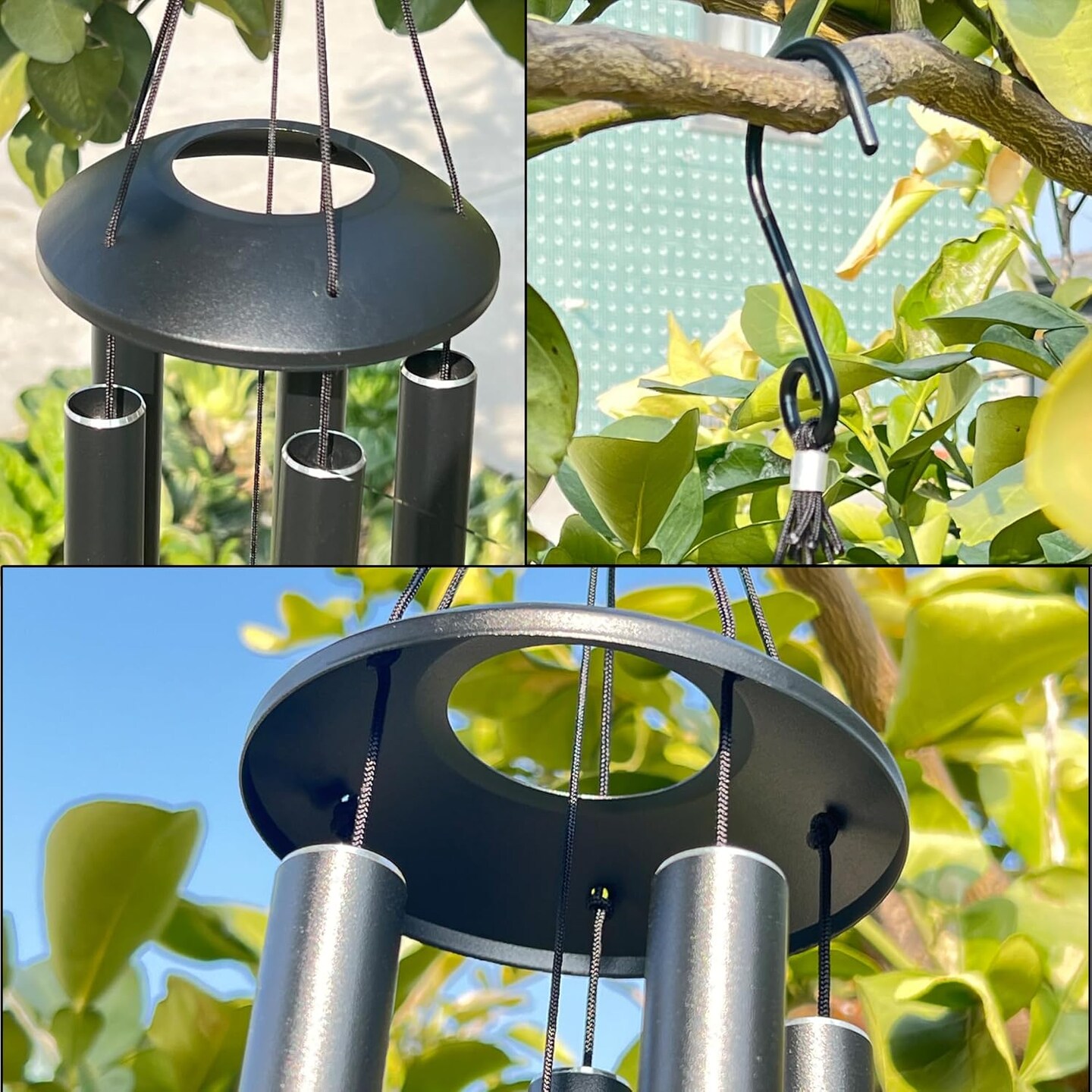 Memorial Wind Chimes for Loss of Loved One, Sympathy Gift for Loss of Mother Father Grandma Grandpa Outdoor Wind Chimes for Outside Metal Wind Chimes Hanging, 35", Yard Art Decor