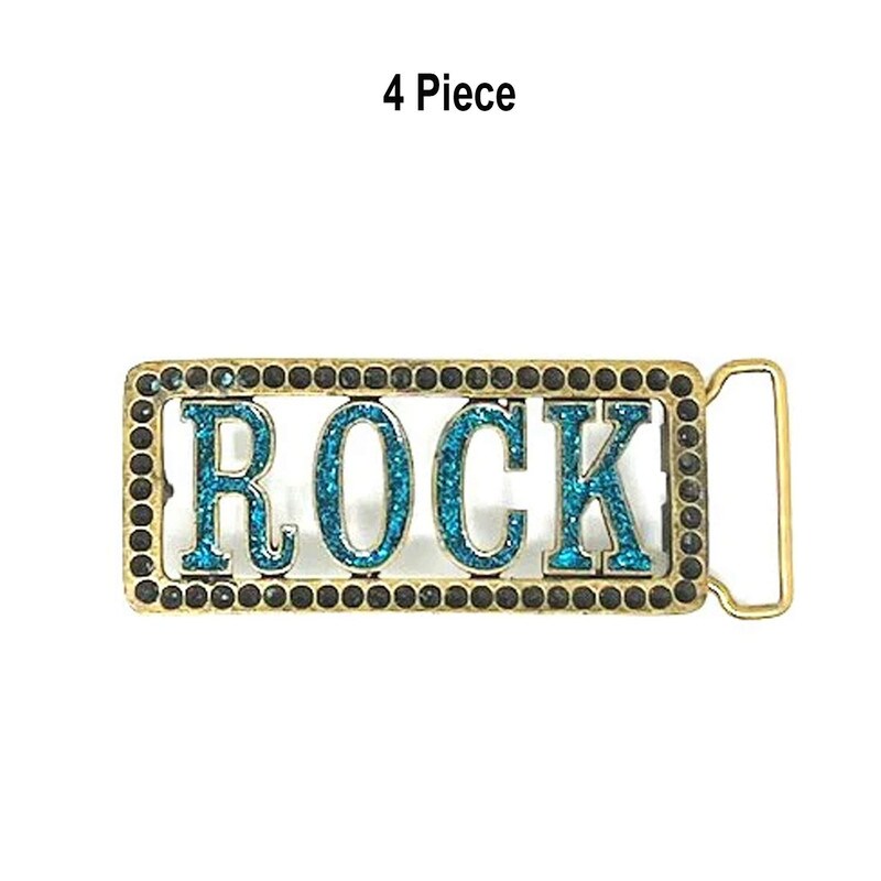 Belt Buckle Glazed Colored Babe Rock Love 1 Inch loop