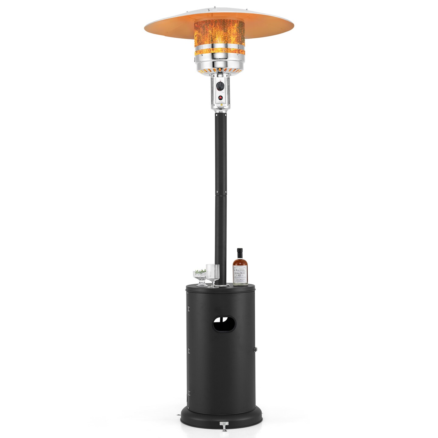 50000 BTU Round Table Design Propane Heater with Adjustable Temperature Knob Perfect for Outdoor Gatherings