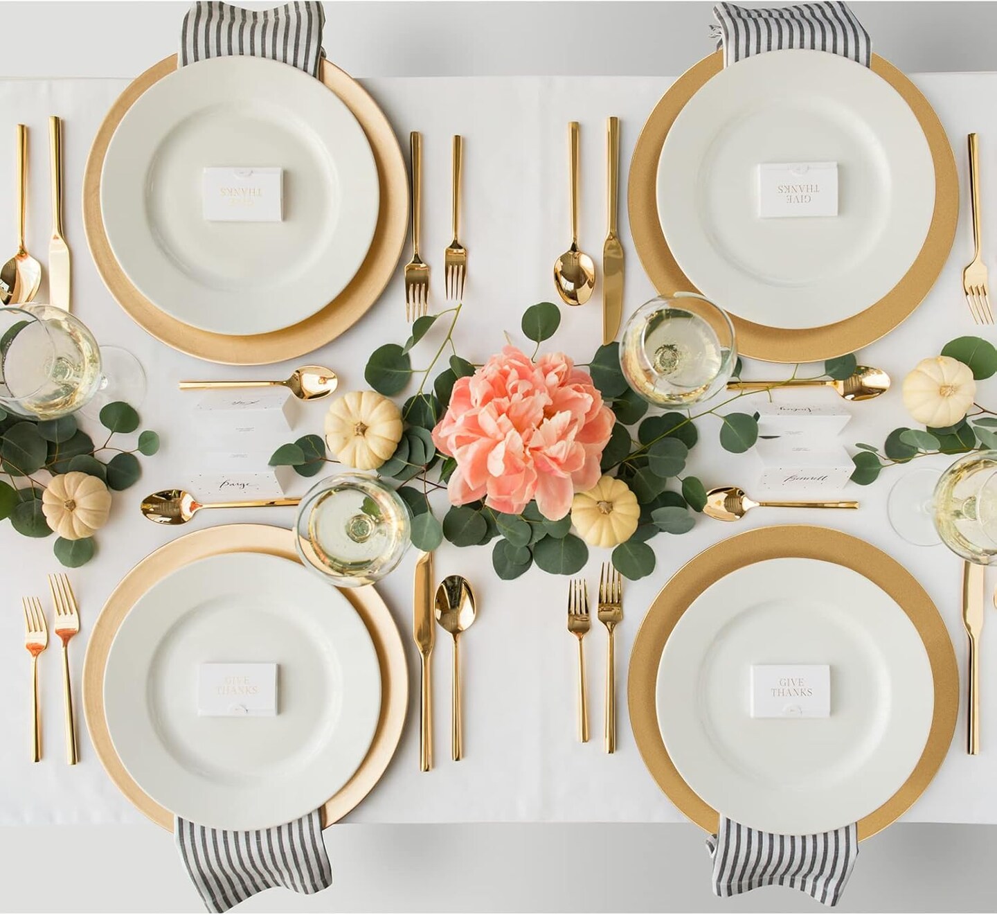 Gold Charger Plates, Set of 6, 13-Inch Round Plastic Plate Chargers for Dinner Plate, Table Setting, Elegant Wedding Decor