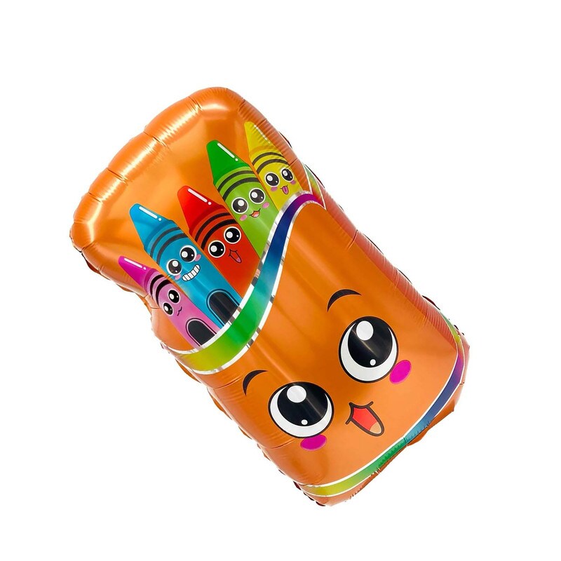 LA Balloons&#xAE; 27 Inch Smiling Crayon Box Balloon