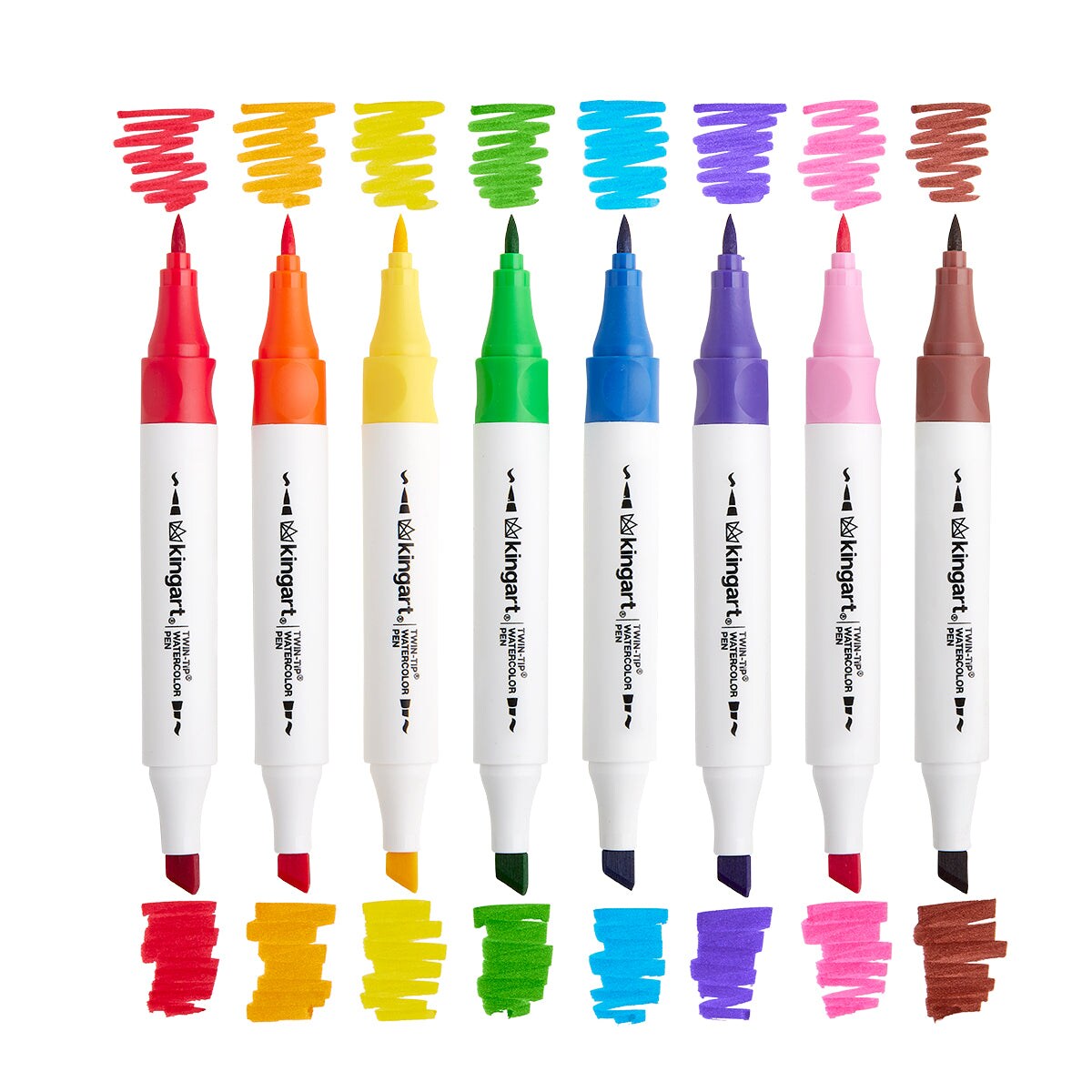 KINGART&#xAE; Twin-Tip&#xAE; Watercolor Pens 24 Colors
