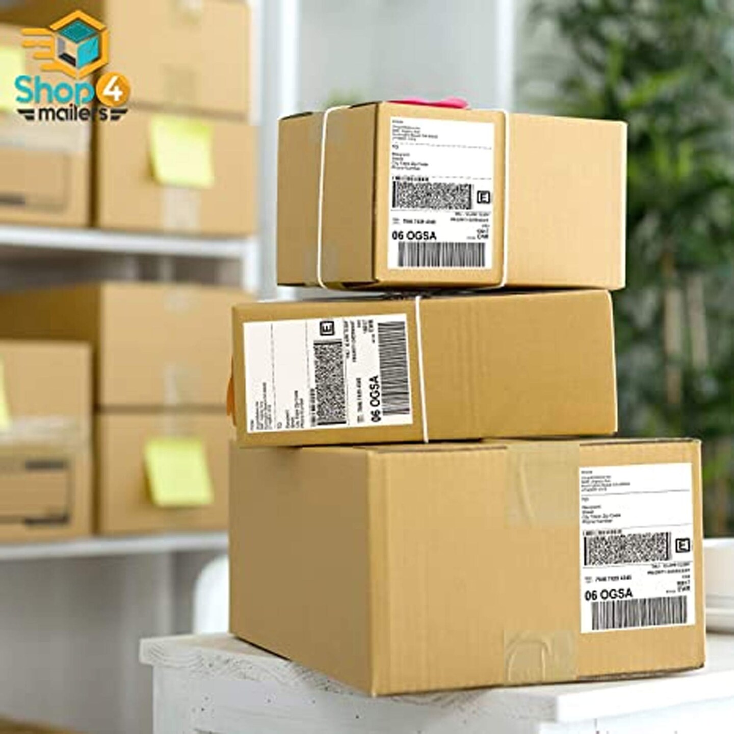 200 Count Shipping Labels White 5.5 x 8.5 Inch Self Stick Labels