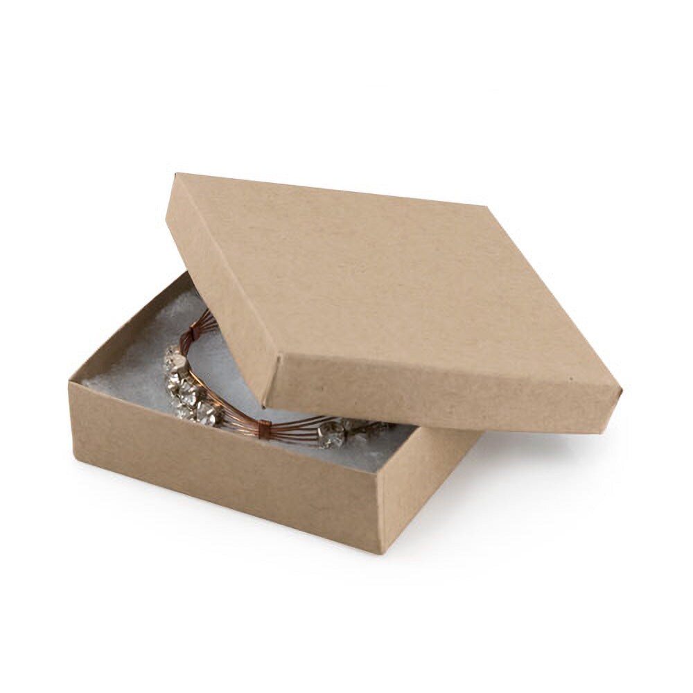 Kraft Cotton Filled Jewelry Box #33 (Case of 100) (Original Version)