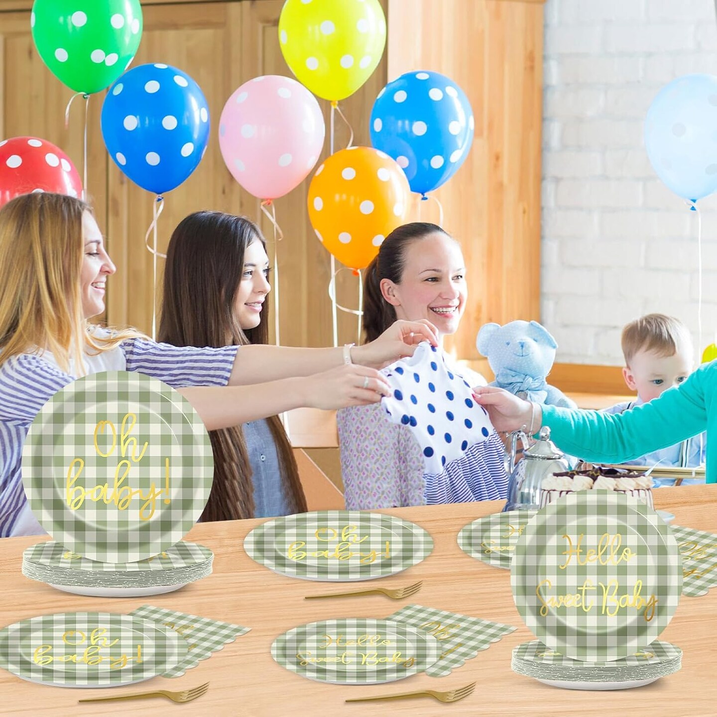 96PCS Oh Baby Baby Shower Decorations