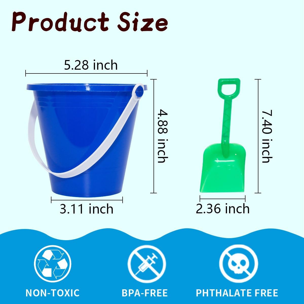 24 Set Buckets Pail with Shovels