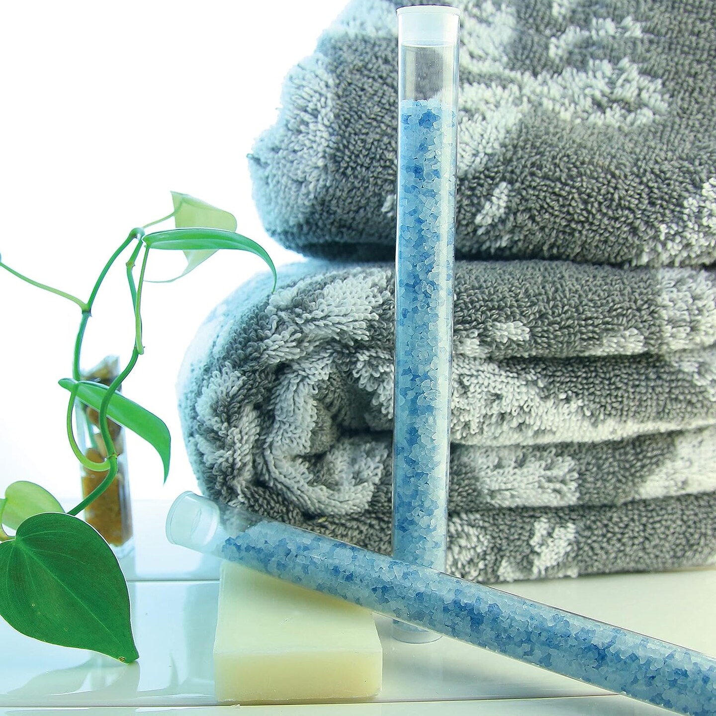 The Beadsmith Clear Plastic Tubes - 6-Inch-Long Round Tubes, 9/16 Inches in diameter - Flat Caps - Use for Beads, Bath Salts, Wedding &#x26; Party Favors, Home or Office Storage - Bag of 20