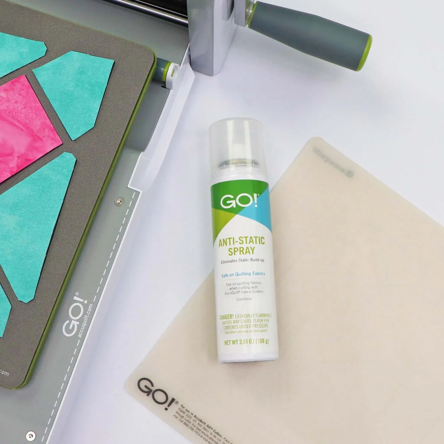 AccuQuilt GO! Anti-Static Spray for Quilting Fabric & Sewing, 3.81 oz Static Eliminator