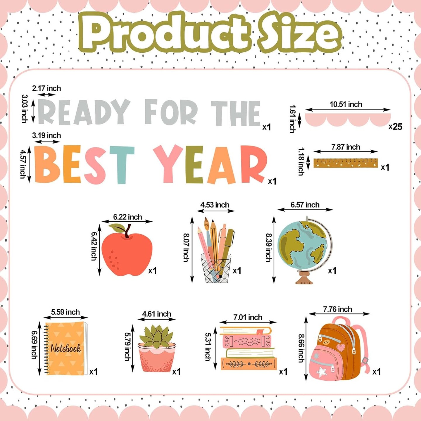 52 Pcs Back to School Bulletin Board Kit