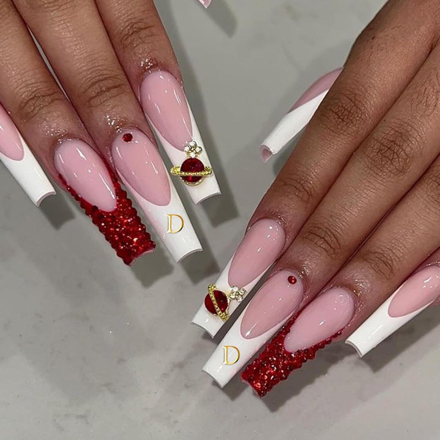 Letters Nail Art Stickers English Alphabet Nail Decals (Gold, Silver)