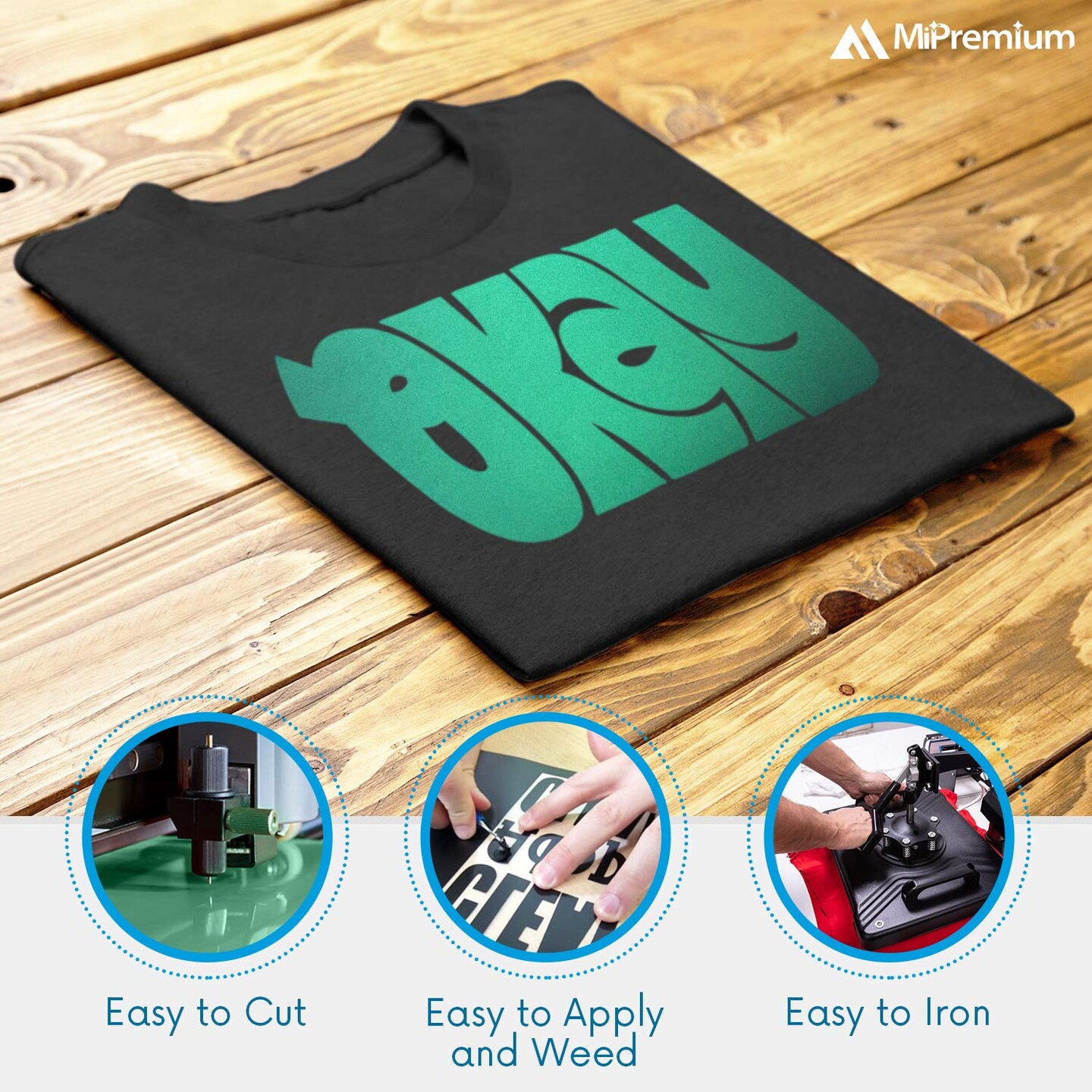 Chameleon Heat Transfer Vinyl Iron On HTV Compatible with Cricut Air,12 x 12" Inch (6 x Sheets)