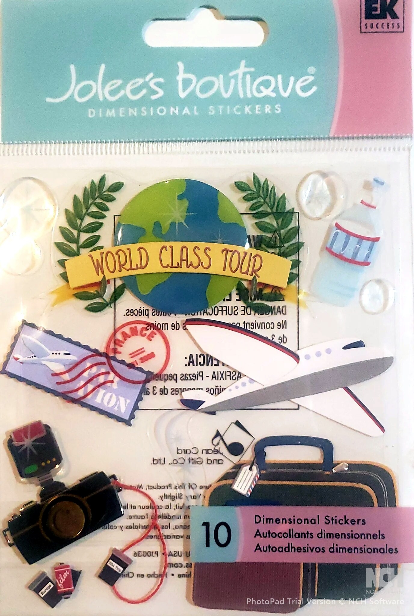 Jolee&#x27;s Boutique Air Travel Dimensional Stickers