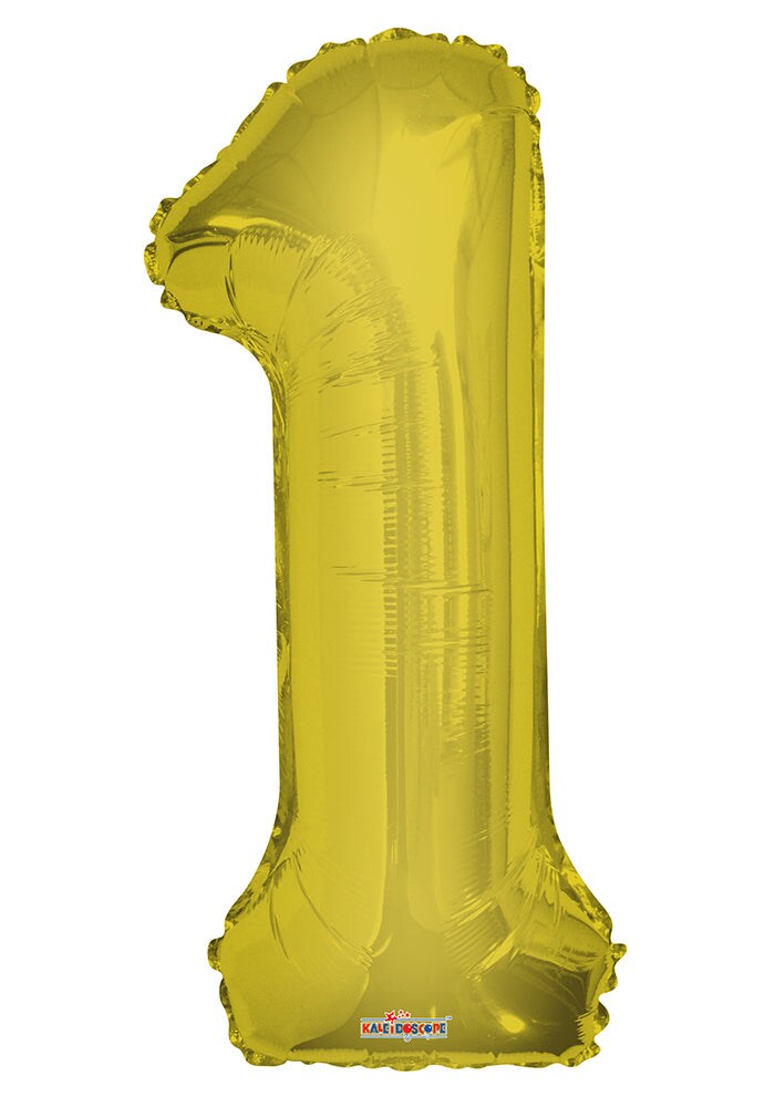 34&#x22; Numeral 1 Balloon - Gold, 1ct