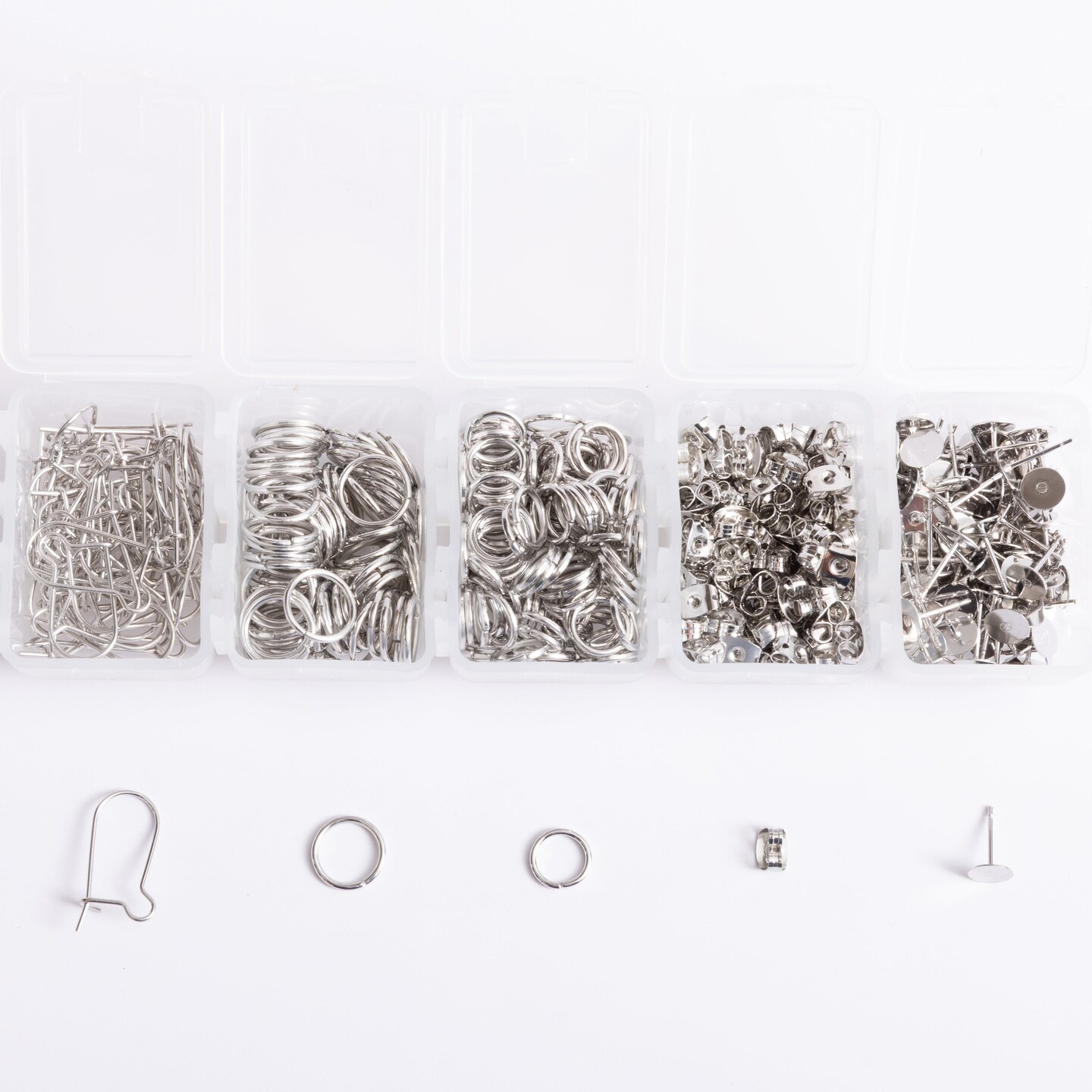 Resin Craft By Me™ Silver Essential Earring Findings Kit, 575pcs