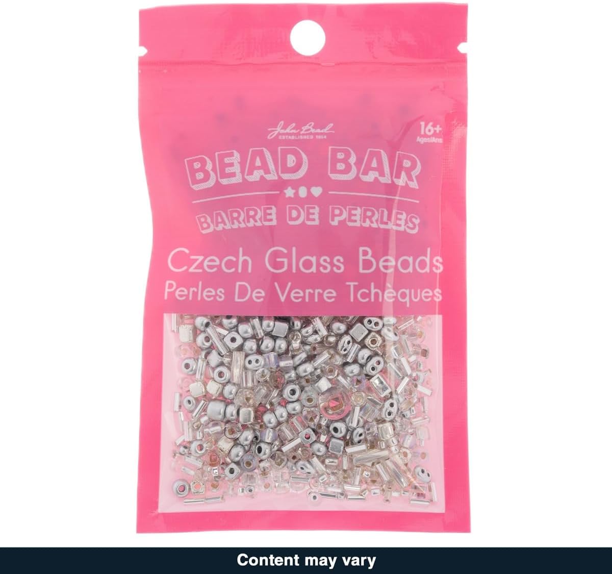John Bead 50g Assorted Bead Bar Bag Mixed Czech Glass Seed Beads