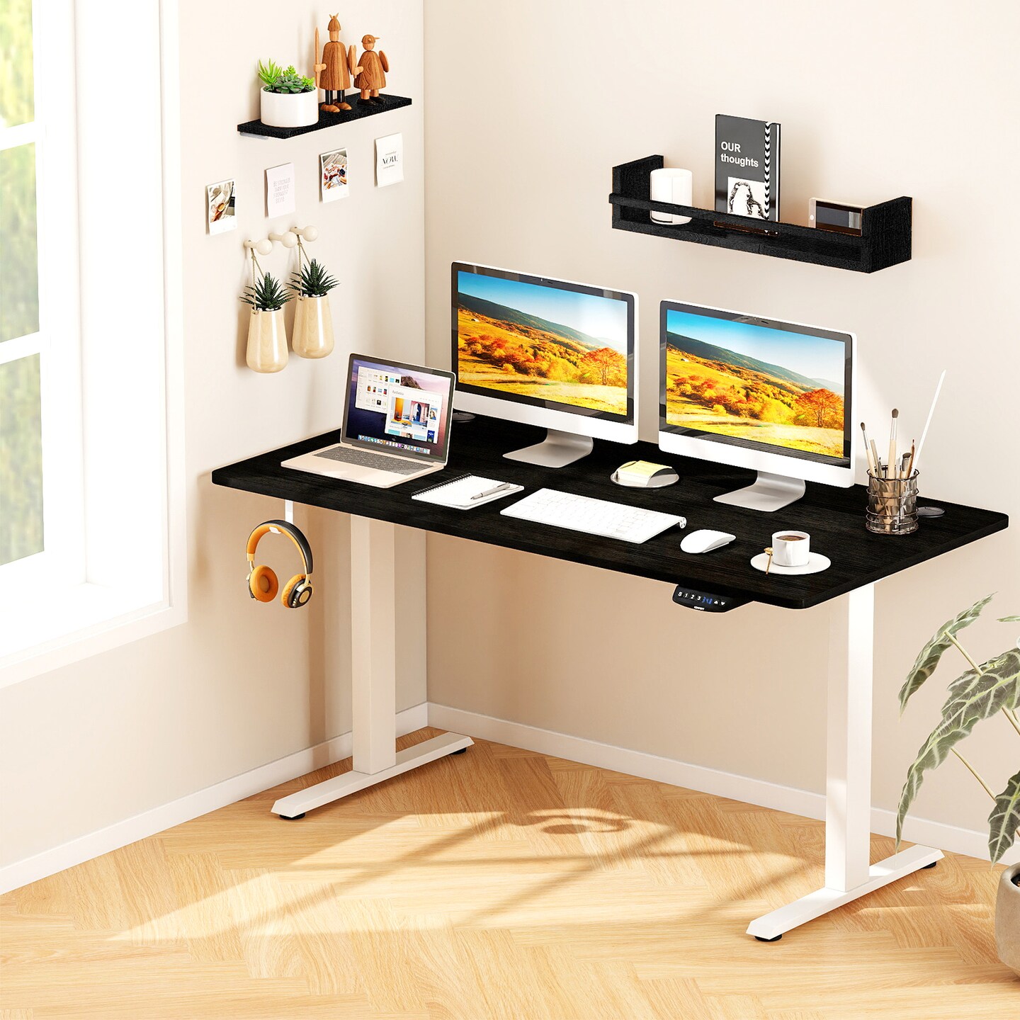 Universal Desk Tabletop 55 x 28 Inch for Standard and Standing Frames
