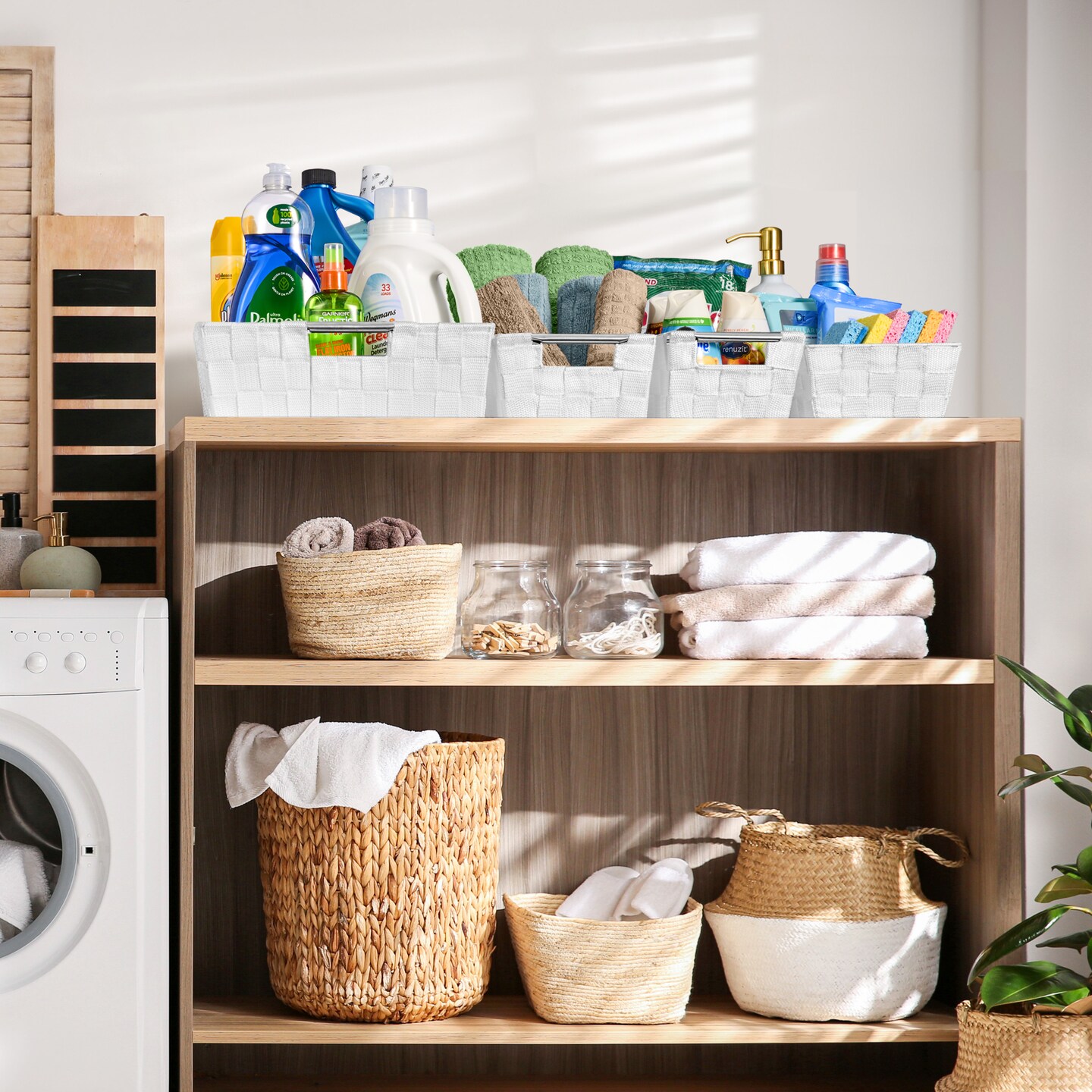 Sorbus 9 Piece Variety Size Hand-Woven Storage Baskets - for Home & Closet Organization