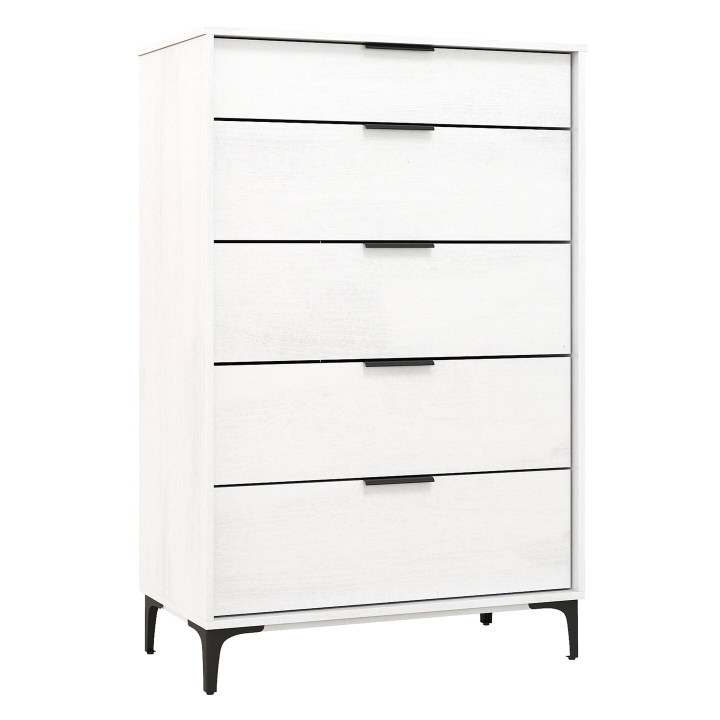 White Bedroom and Living Room Dresser 5 Drawers with Interlock Design |  Michaels