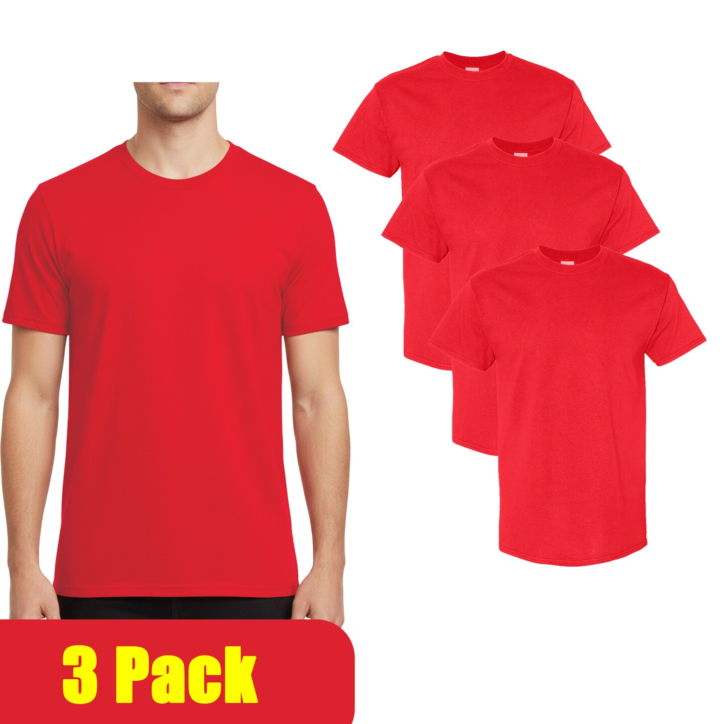 Gildan Heavy Cotton T-Shirt 3 Pack, Multi-Color - Ultimate Canvas for Group crafting
