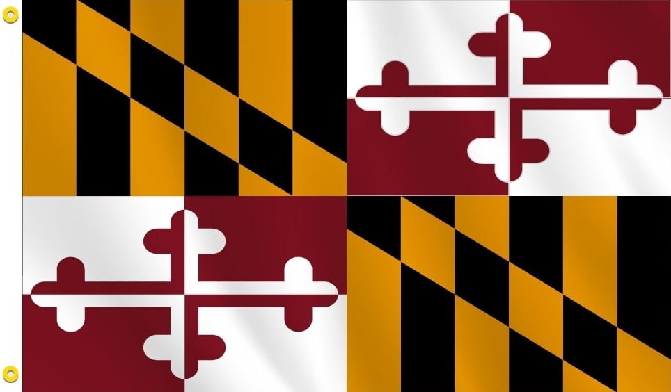Maryland State Flag – 3x5 ft Durable Polyester – Indoor/Outdoor Use