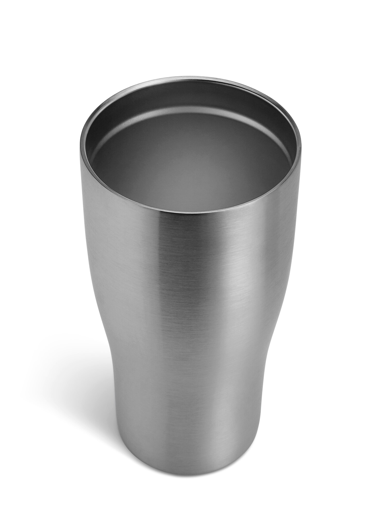 Makerflo 30 oz Curve Stainless Steel Silver Tumbler with Lid & Straw | Craft-Ready for DIY Gifts & Personalization (Epoxy, UV DTF, Vinyl, and Laser Engraving) - Not for Sublimation