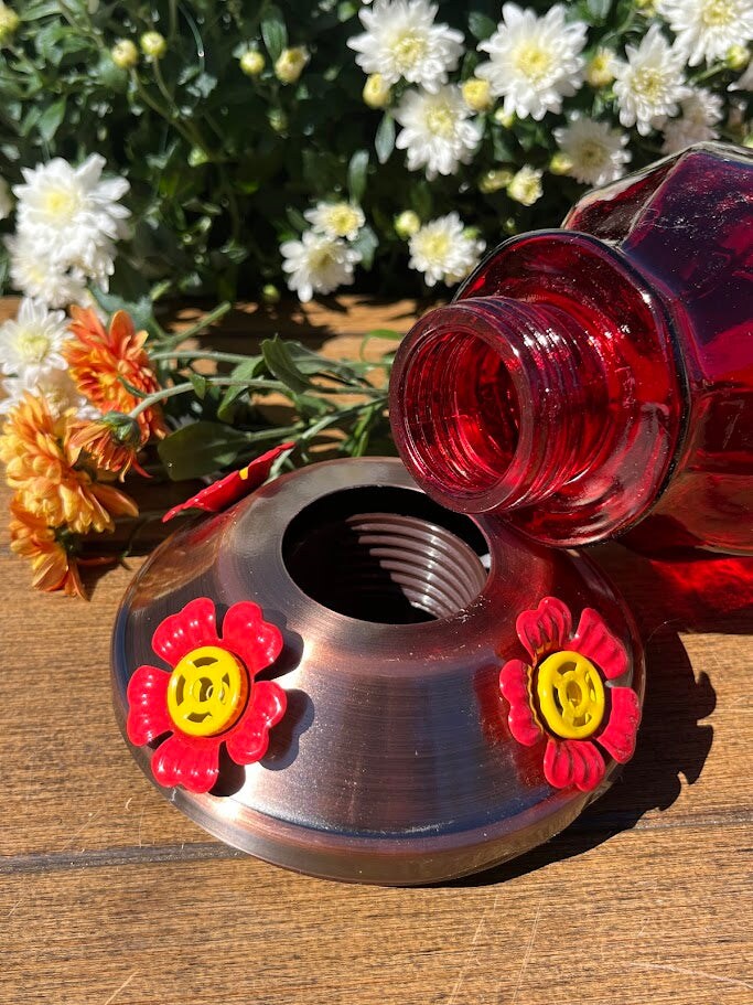 Hummingbird Feeder RED Spiral
