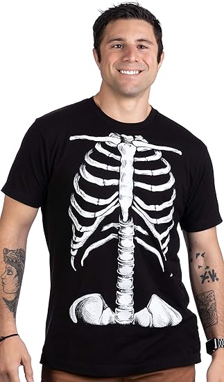 Skeleton Rib Cage | Jumbo Print Novelty Halloween Costume Unisex T-Shirt-Adult