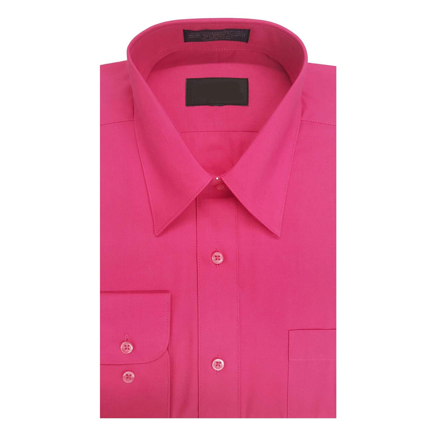 Men&#x27;s Fuchsia Long Sleeve Dress Shirt