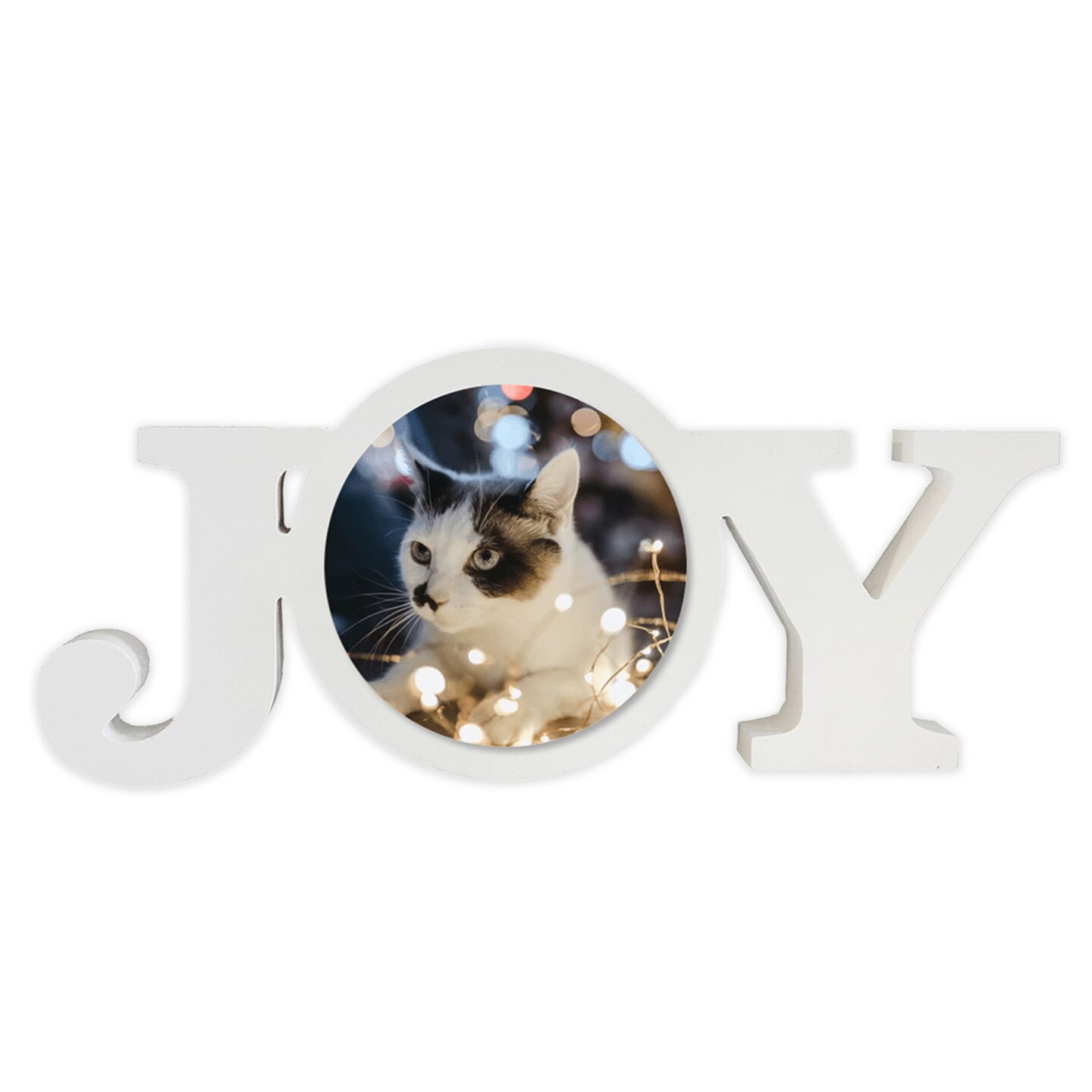 Sublimation Christmas White Coated Wood Word Blocks Décor for Holiday– Sublimation Ready with 3.74” Plate