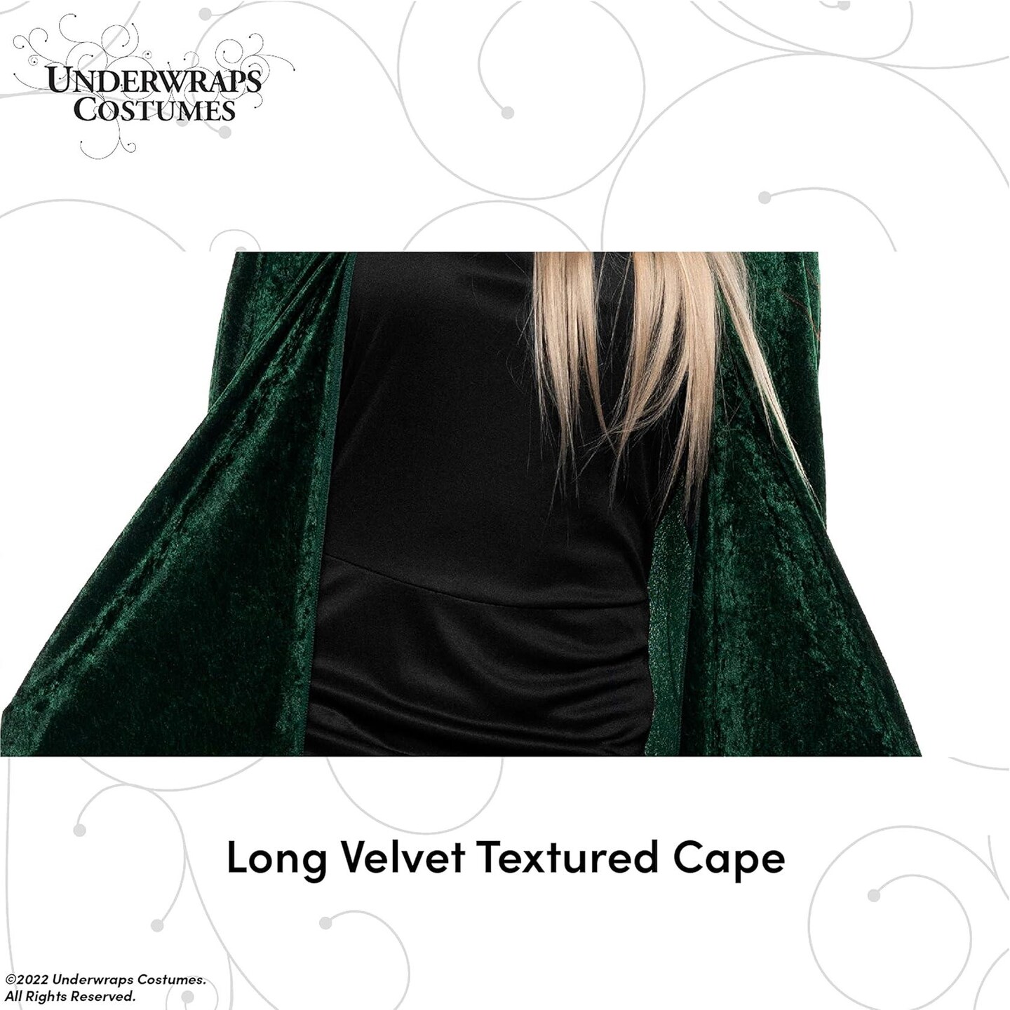 UNDERWRAPS Witch Cloak Green Cape Adult Halloween Costume for Women