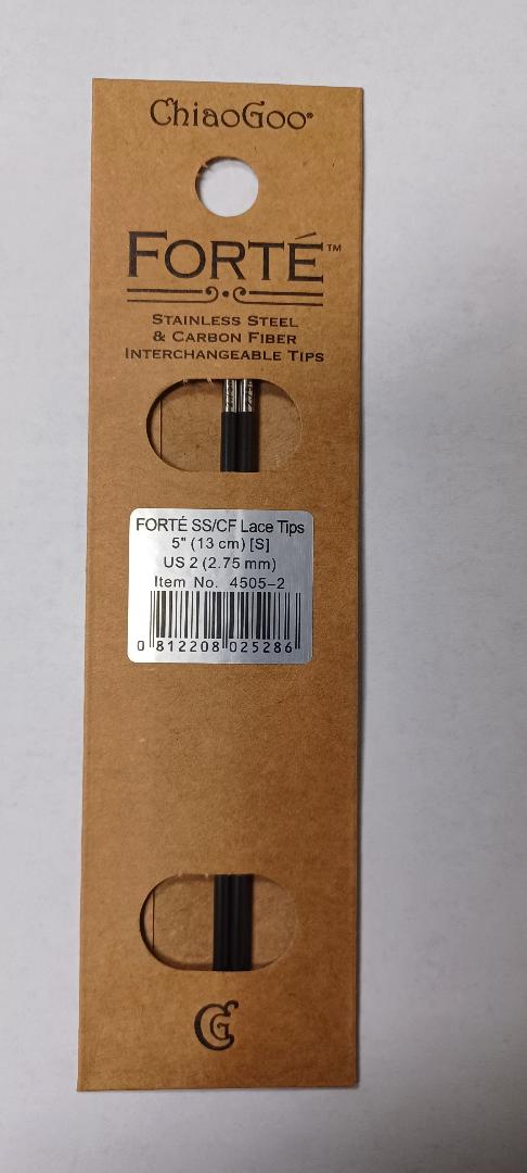 ChiaoGoo Forte 5" Stainless Steel & Carbon Fiber Interchangeable Knitting Needle