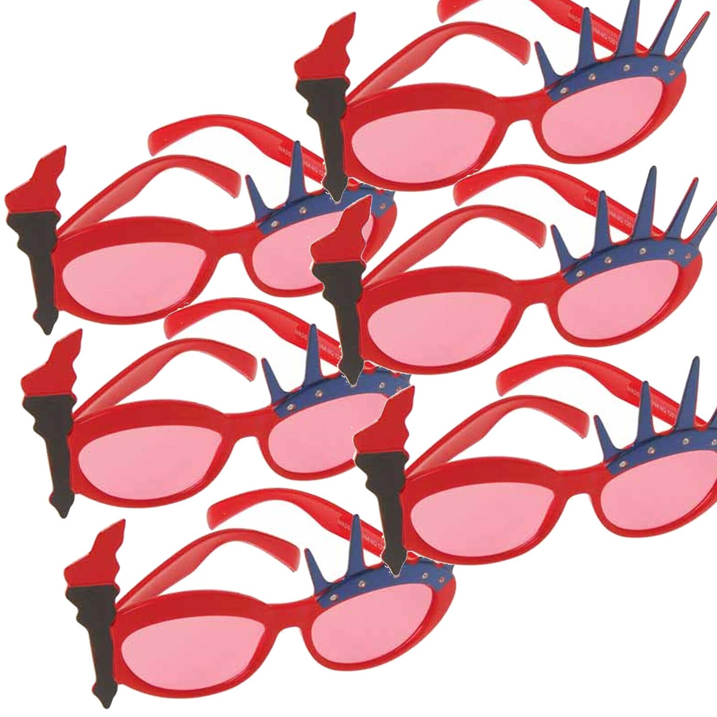 4th of july Liberty Sunglasses 12 Count Patriotic Red White Blue Eyewear