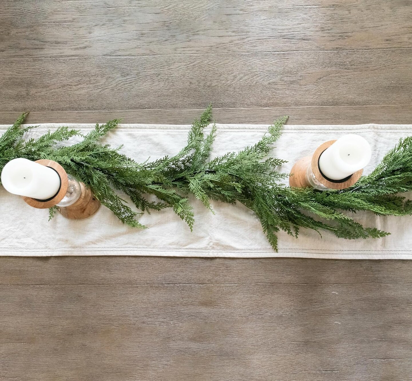 72&#x22; Faux Cedar Christmas Garland - Realistic, 6ft Cedar for Mantle &#x26; Stairs