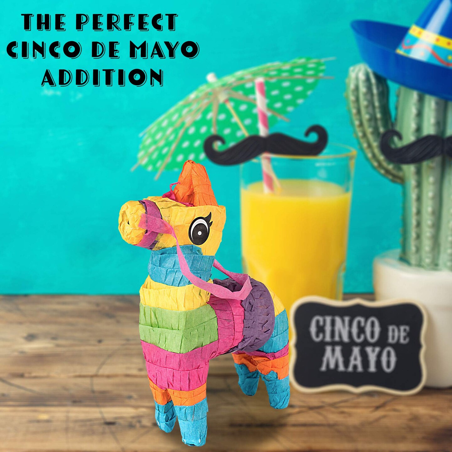 Set of 3 Mini Donkey Pinatas 4&#x22;x7&#x22; inches, Fiesta Party Decorations, Cinco de Mayo Pinata, Party Favors, Party Supplies and Centerpieces, Fiesta Decorations