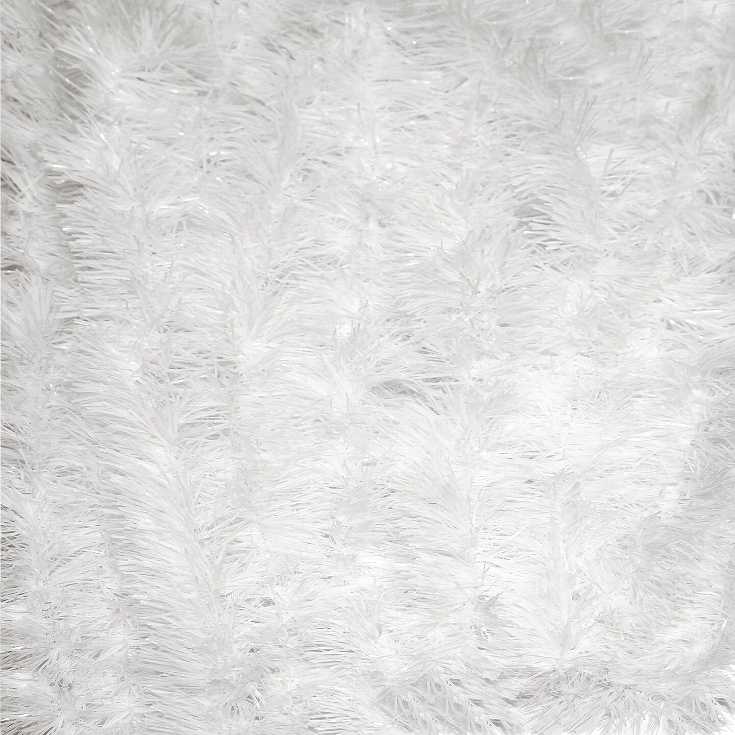 50 FT Christmas Garland White Tinsel Garland Christmas Tree Decorations - Non-Lit Xmas Holiday Decor Outdoor Indoor Home Garden Outside