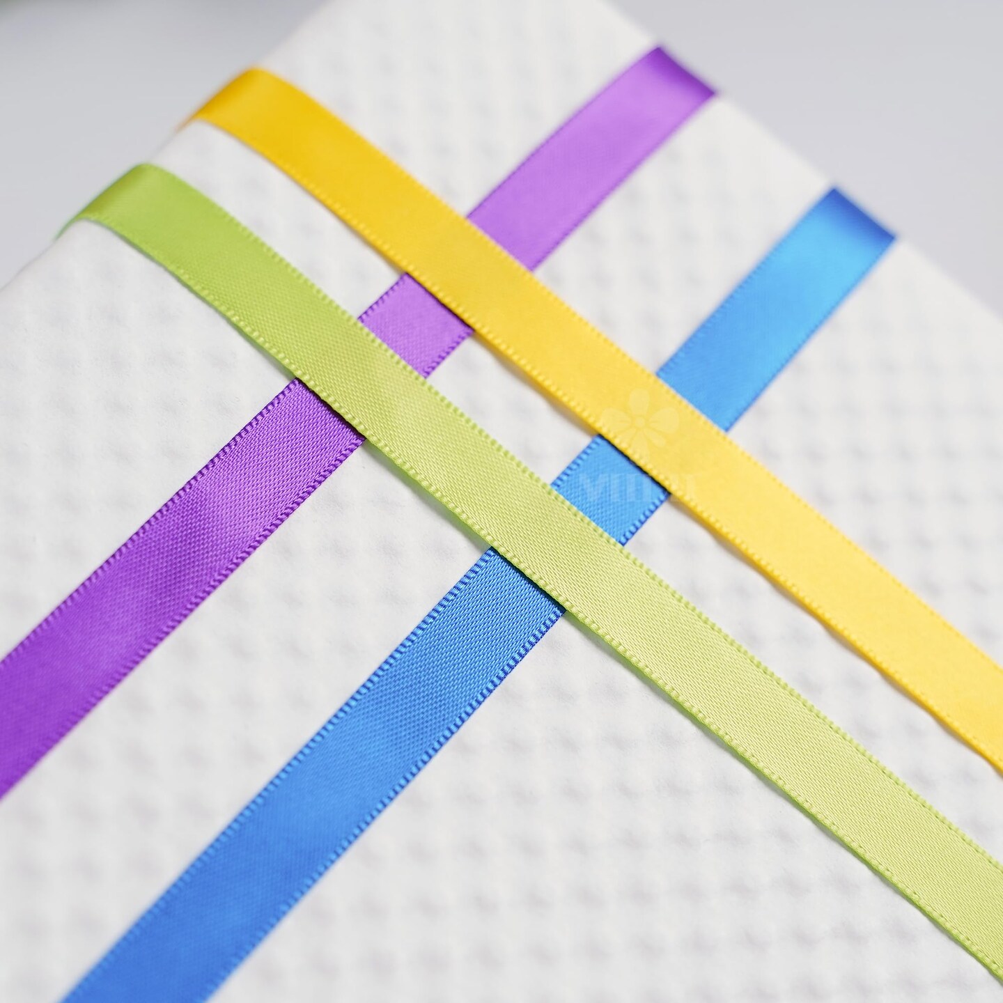 Rainbow Ribbon Solid Color Assortment 10 Colors Double Face Satin Ribbon for Gift Wrapping Happy Birthday Party Decorations, 3/8&#x22; X 5 Yard Each Total 50 Yds Per Package