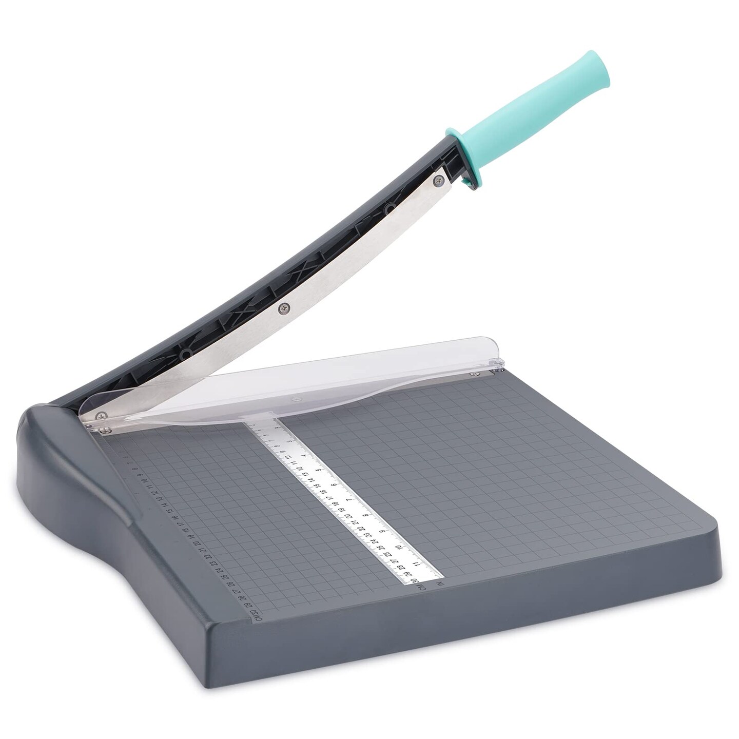 Paper Cutter, Paper Slicer with Safety Guard and Blade Lock, 12&#x22; Cut Length Guillotine Paper Cutter with 16 Sheet Capacity, Paper Cutters and Trimmers for Cardstock Cardboard (Gray)