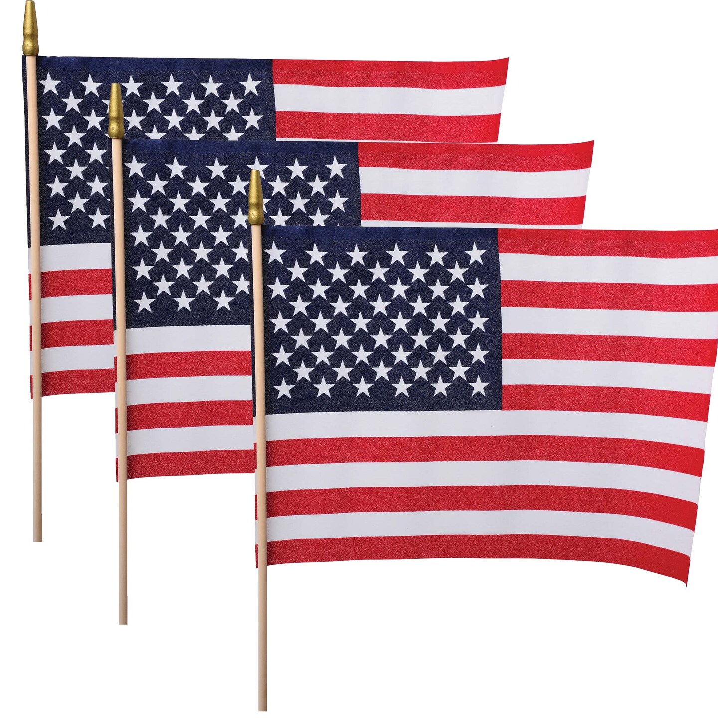 4th of july Premium USA Flags 12x18 Inch Cloth Durable Patriotic Flags