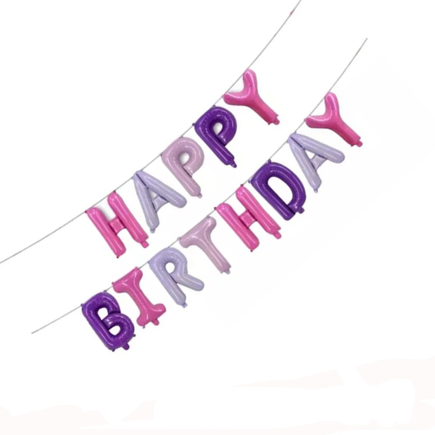 Happy Birthday Self-Inflating Balloon Banner Party Decoration