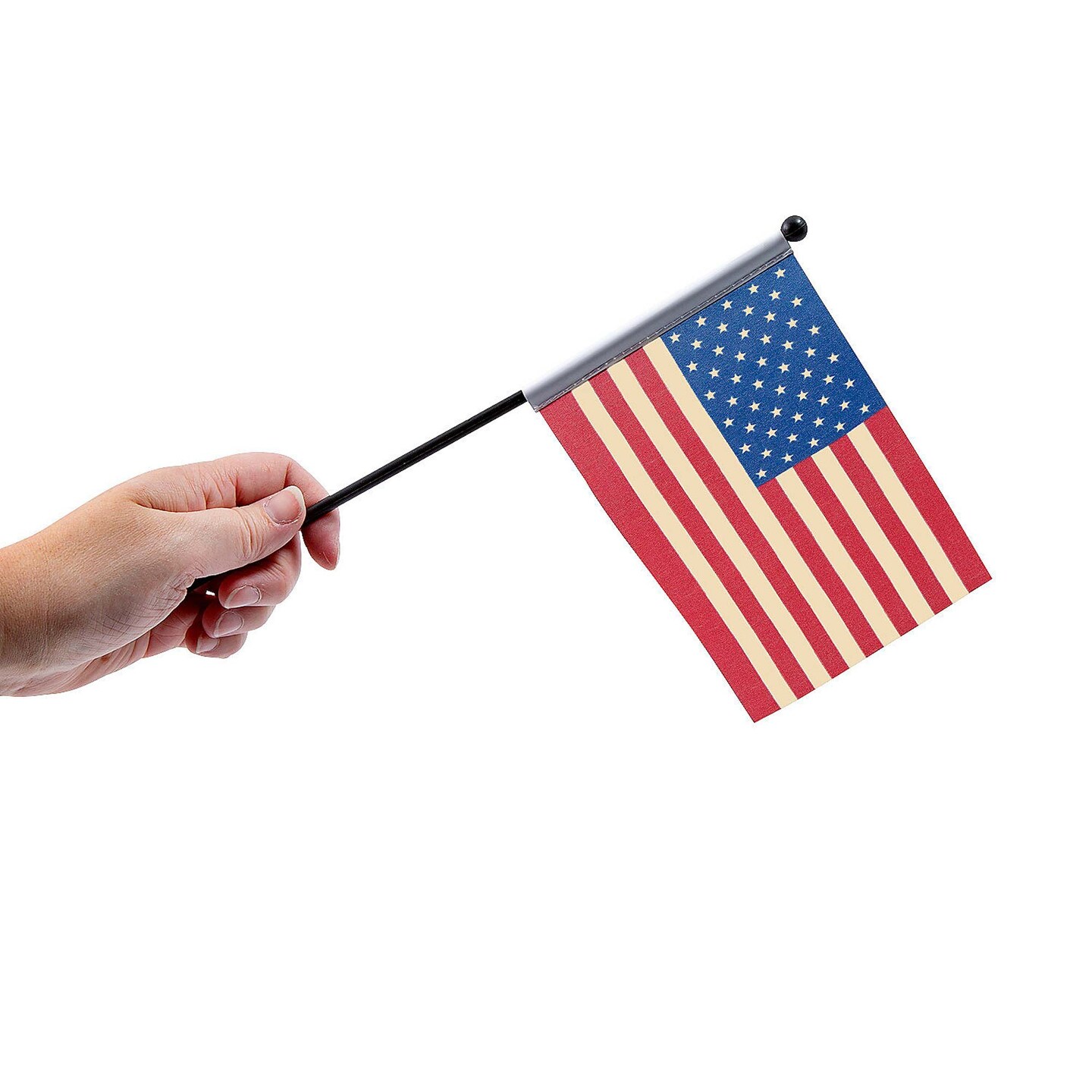 4th of july USA Flags 4x6 Inch Cloth Patriotic Handheld Flags