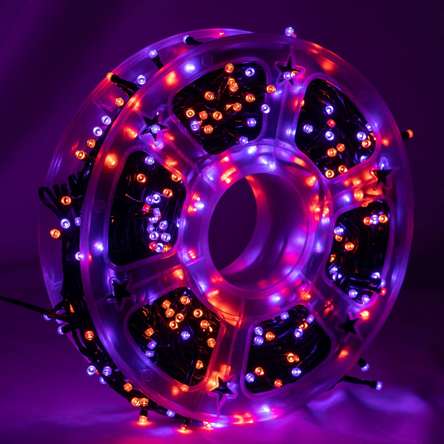 164FT 500 LED Halloween Lights, 8 Modes Waterproof Plug in String Lights for Halloween Indoor Outdoor Yard Party Wedding Garden Home Decorations (Purple &#x26; Orange)