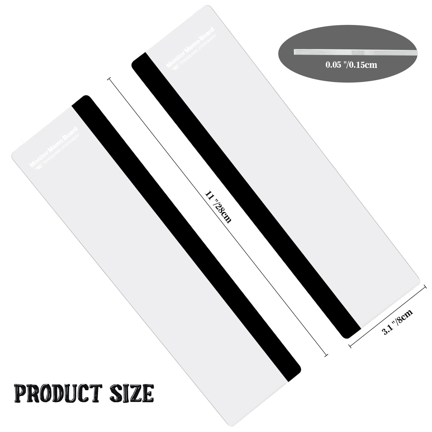 Office Desk Accessories 2pcs Computer Monitor Memo Board Message Board Supplies for Women Men Sticky Note Holder Home Desktop Decor