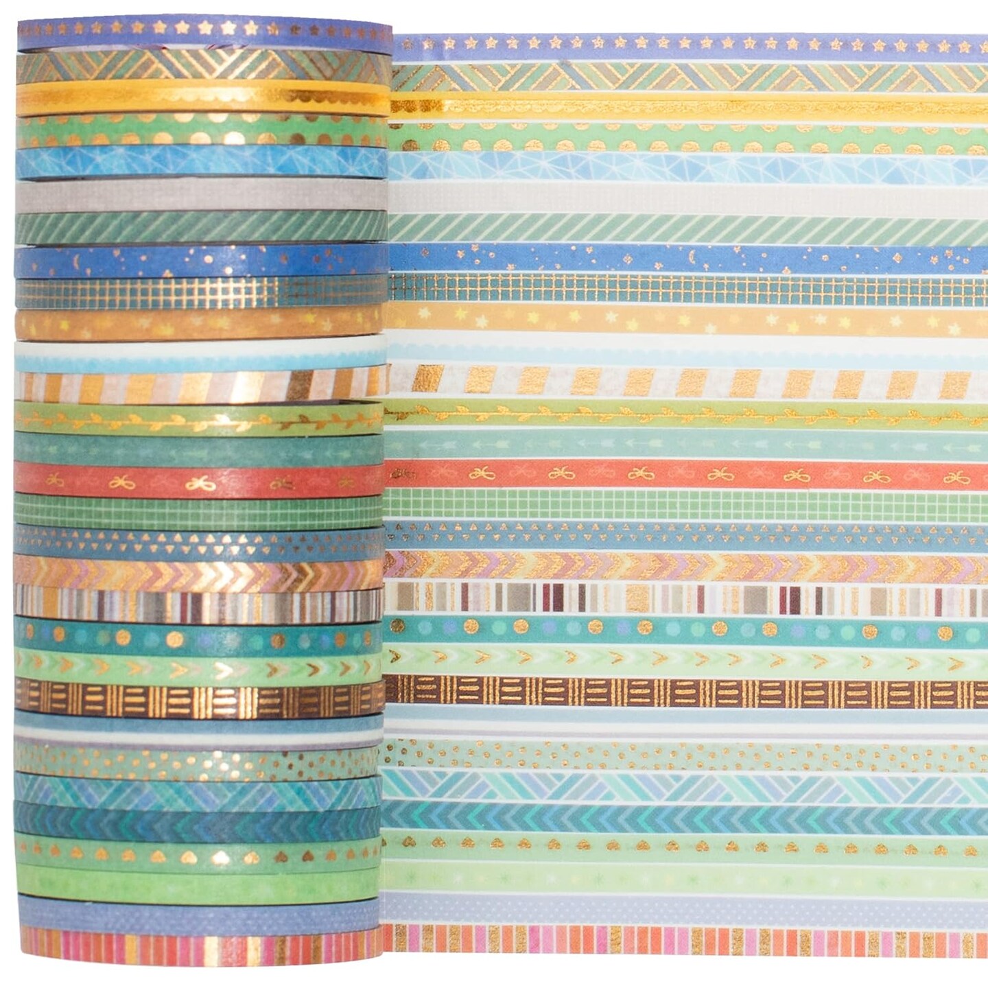 60 Rolls Skinny Washi Tape