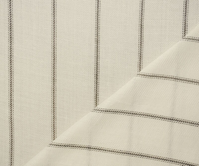 White-Gray Rayon Stripe Herringbone Twill Woven Fabric By the Yard