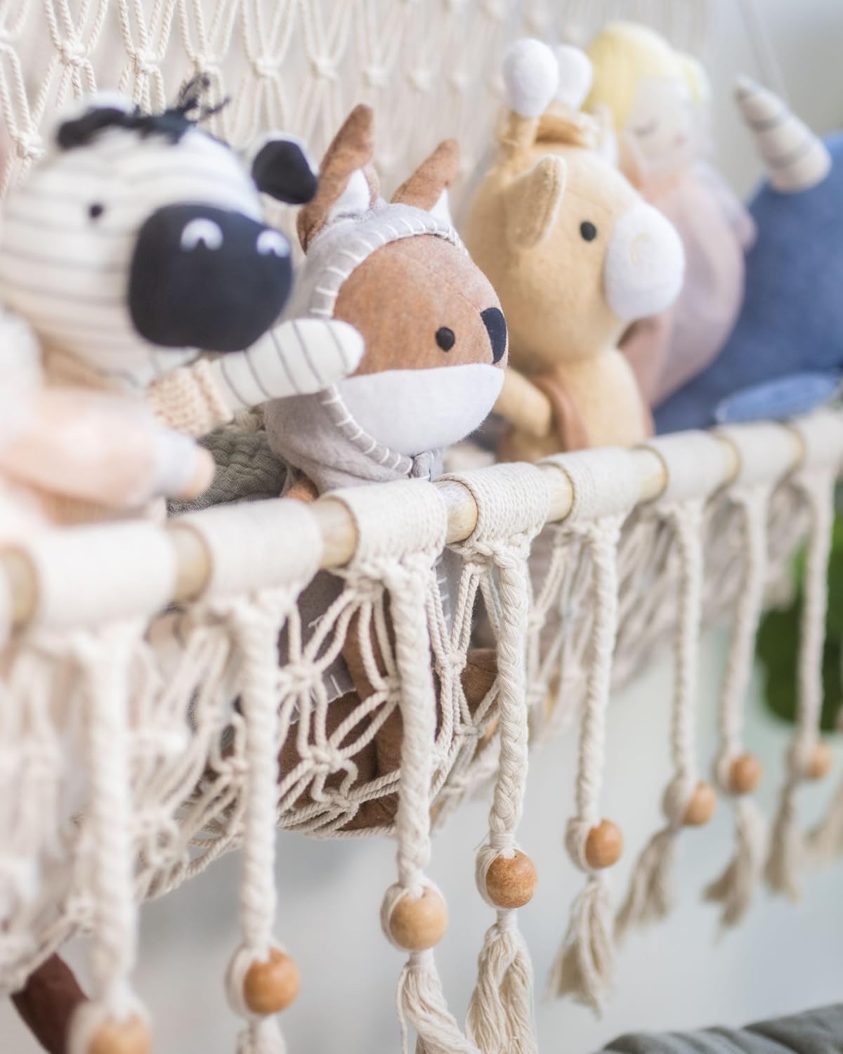 Macrame Hanging Storage Bin for Nursery Boho Baby DéCor Organizer Sturdy and Stylish Bohemian Macrame Nursery Decor
