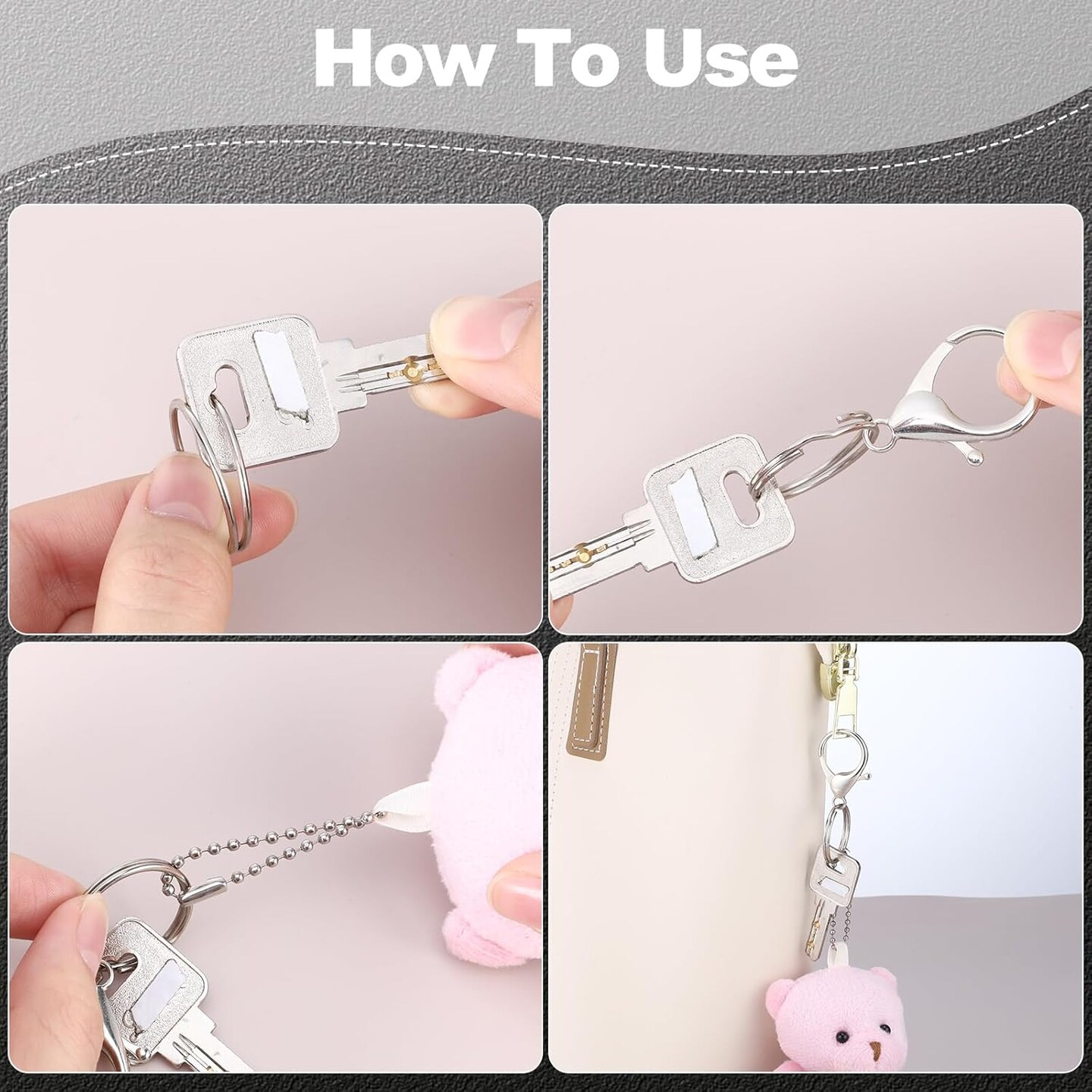 460PCS Keychain Making Kit, Key Chain Clips with Key Rings Bulk, Metal Lobster Claw Clasp, Swivel Snap Hook, Jumprings & Extender Chain for Crafts, DIY Keychain Accessories Supplies