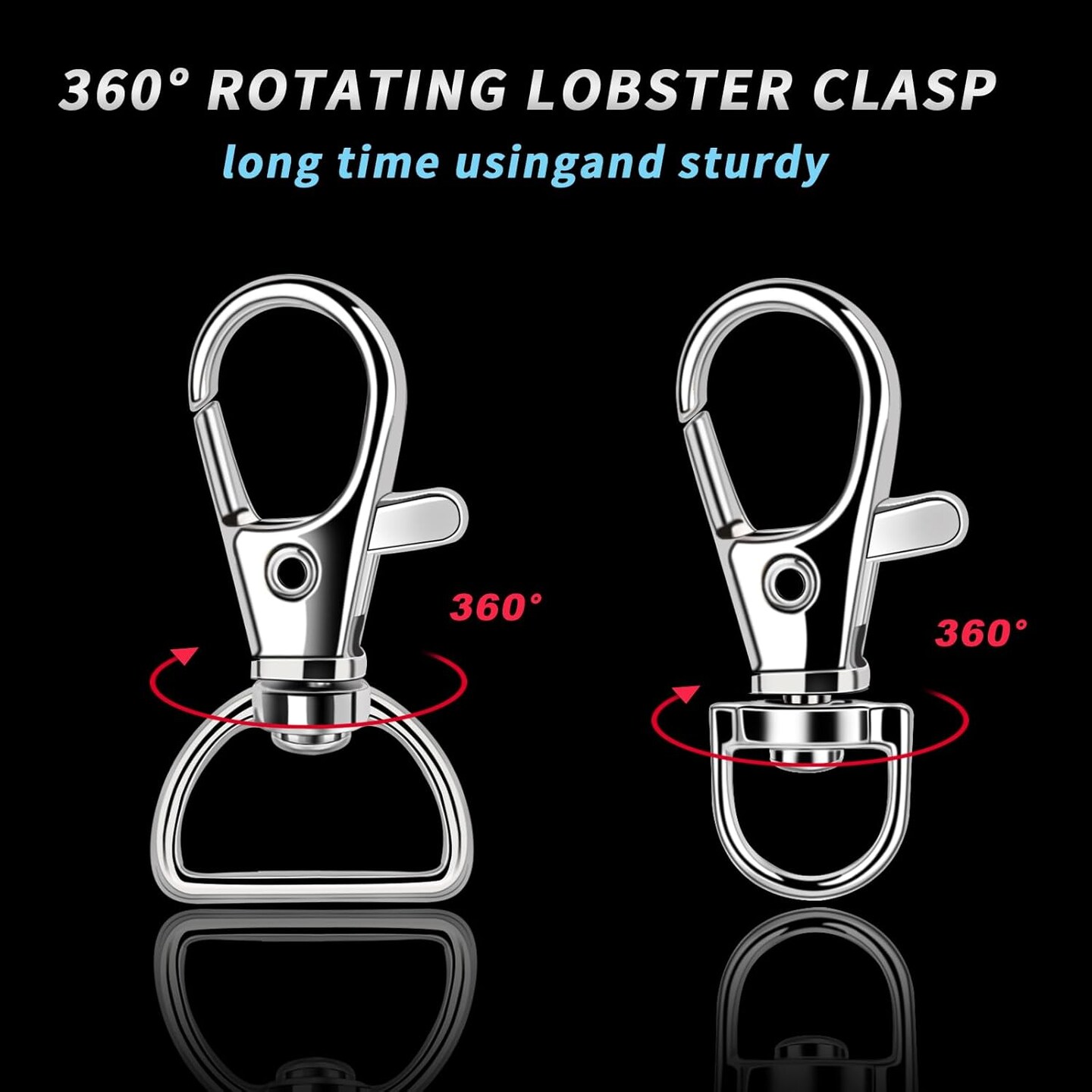 524PCS Keychain Making Kit, Key Chain Clips, Rings, Lanyard Hooks Lobster Claw Clasps, Jump Rings for Jewelry Lanyard Making