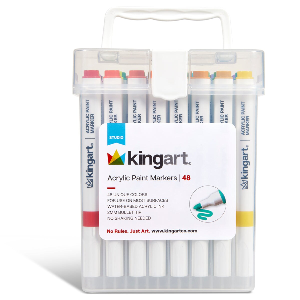 KINGART® Acrylic Paint Markers 48 Colors