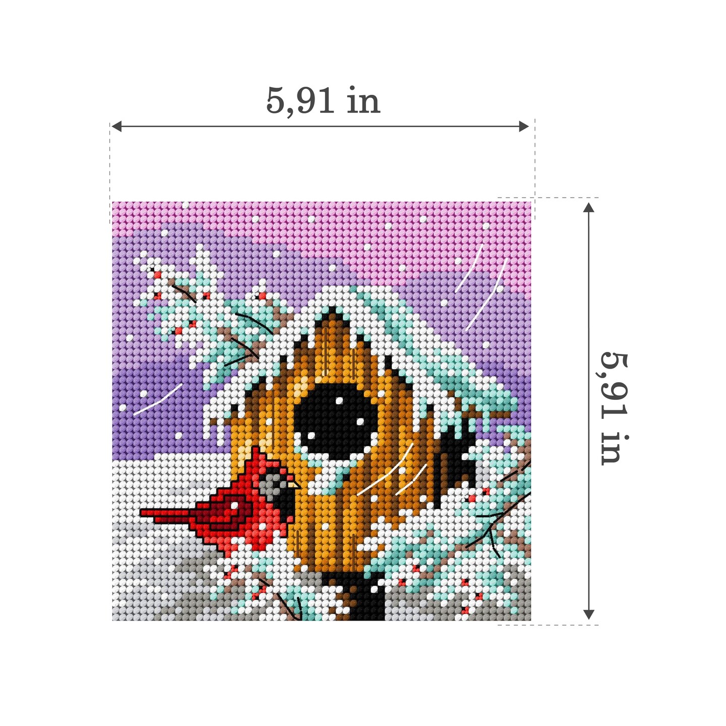 Gobelin canvas for halfstitch without yarn Four Seaseons - Winter 2308D